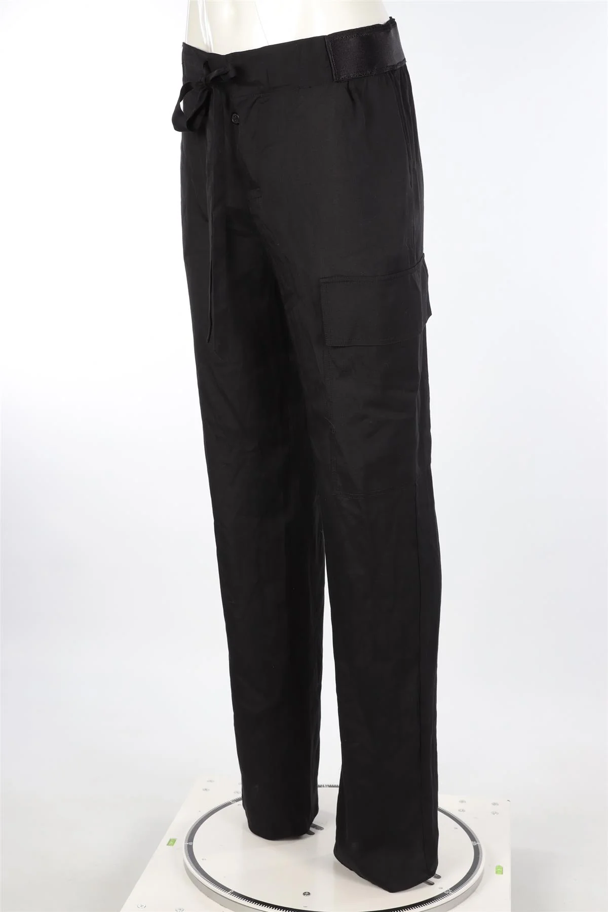 TOM FORD BLACK WOVEN STRAIGHT LEG PANTS IT 38 UK 6 - Image 3