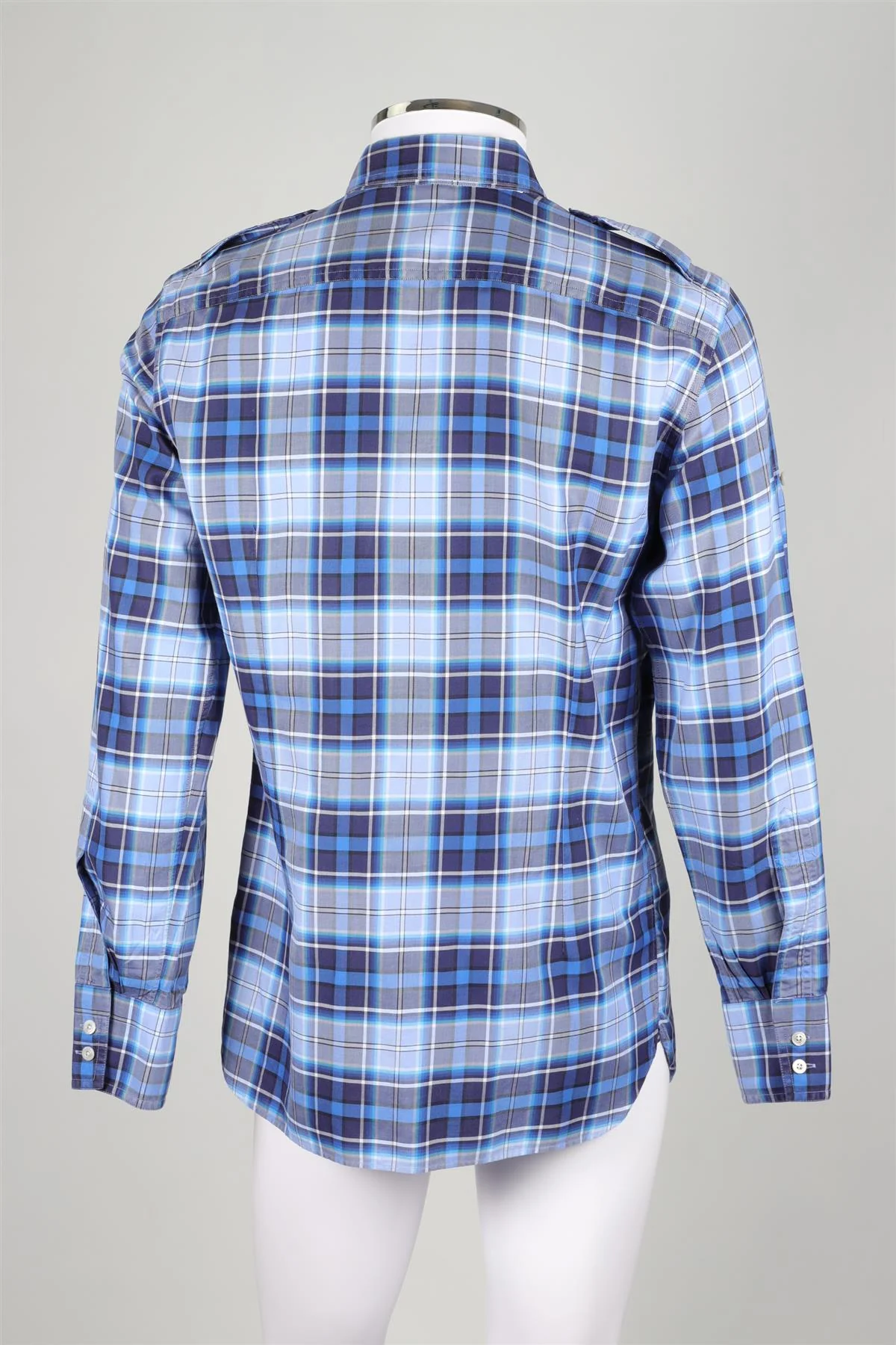TOM FORD BLUE MEN'S COTTON SHIRT EU 40 UK 40 - Image 4