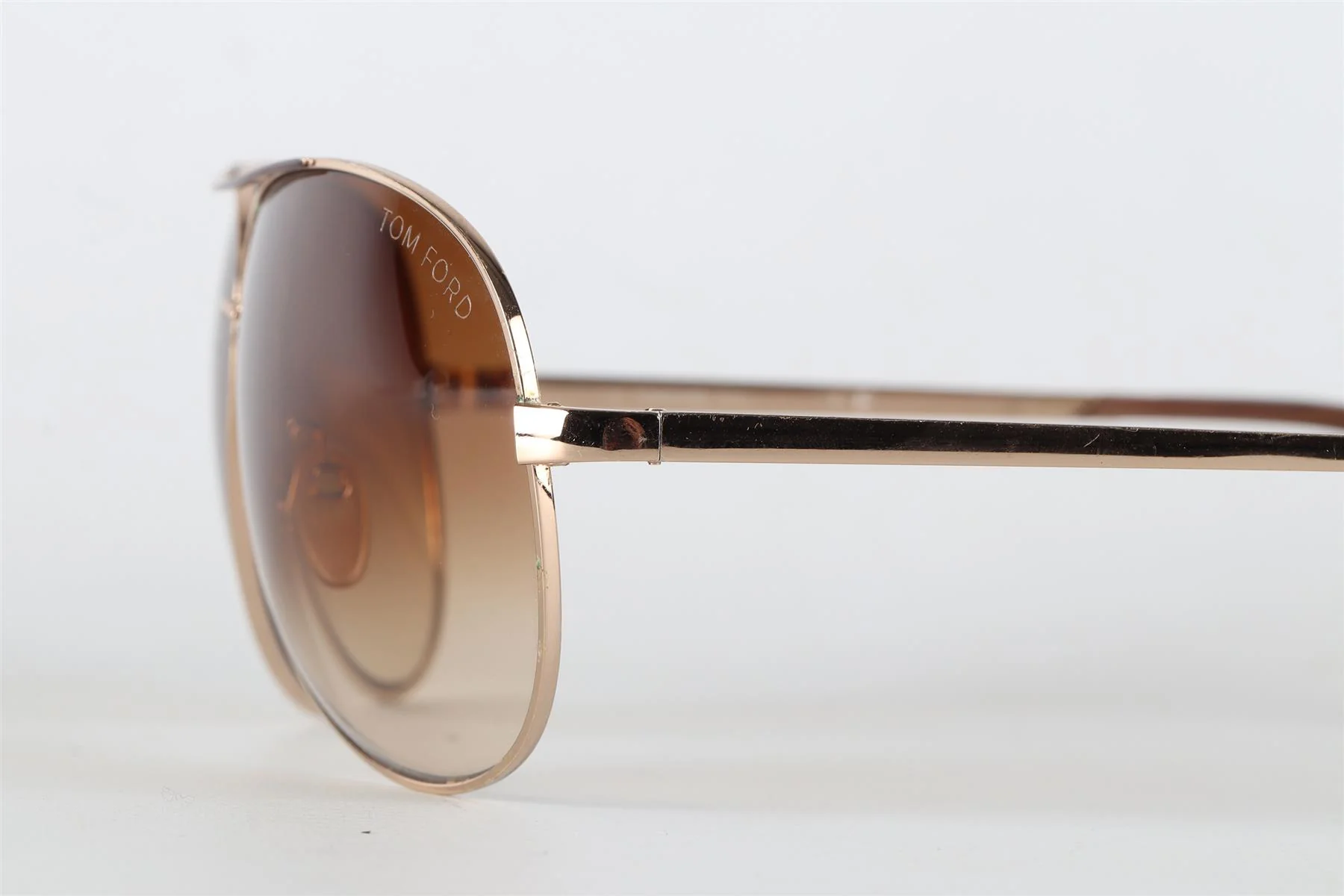 TOM FORD BROWN METAL SUNGLASSES ONE SIZE - Image 5