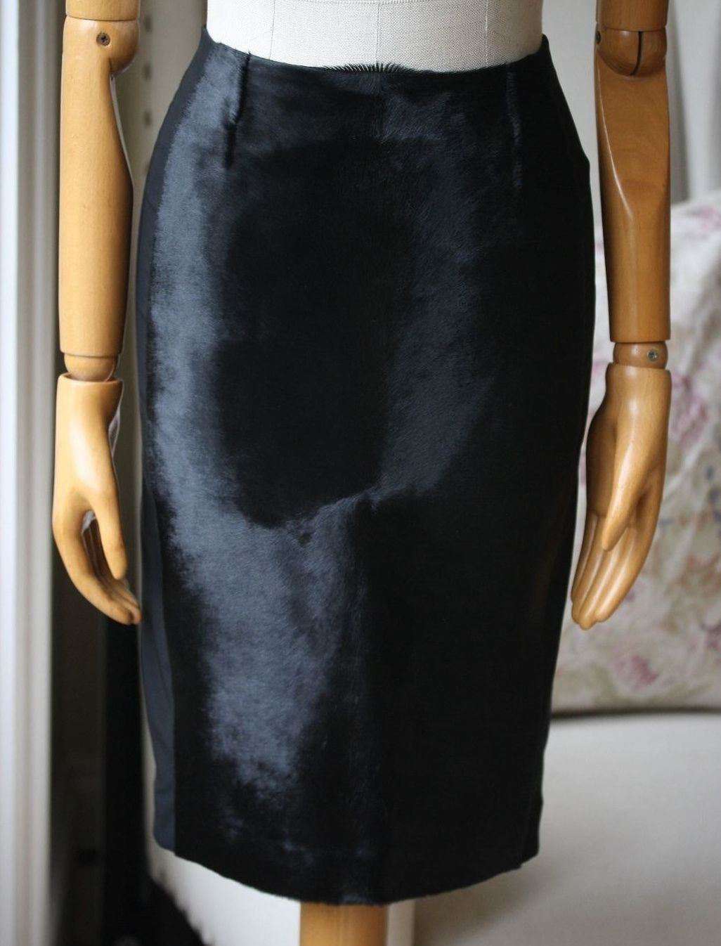 TOM FORD CALF-HAIR ZIP PENCIL SKIRT IT 36 UK 4/6 - Image 4