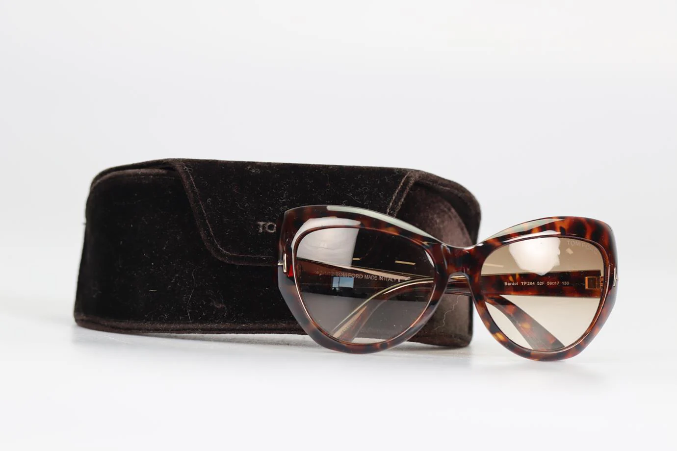 TOM FORD CAT EYE TORTOISESHELL ACETATE SUNGLASSES - Image 8