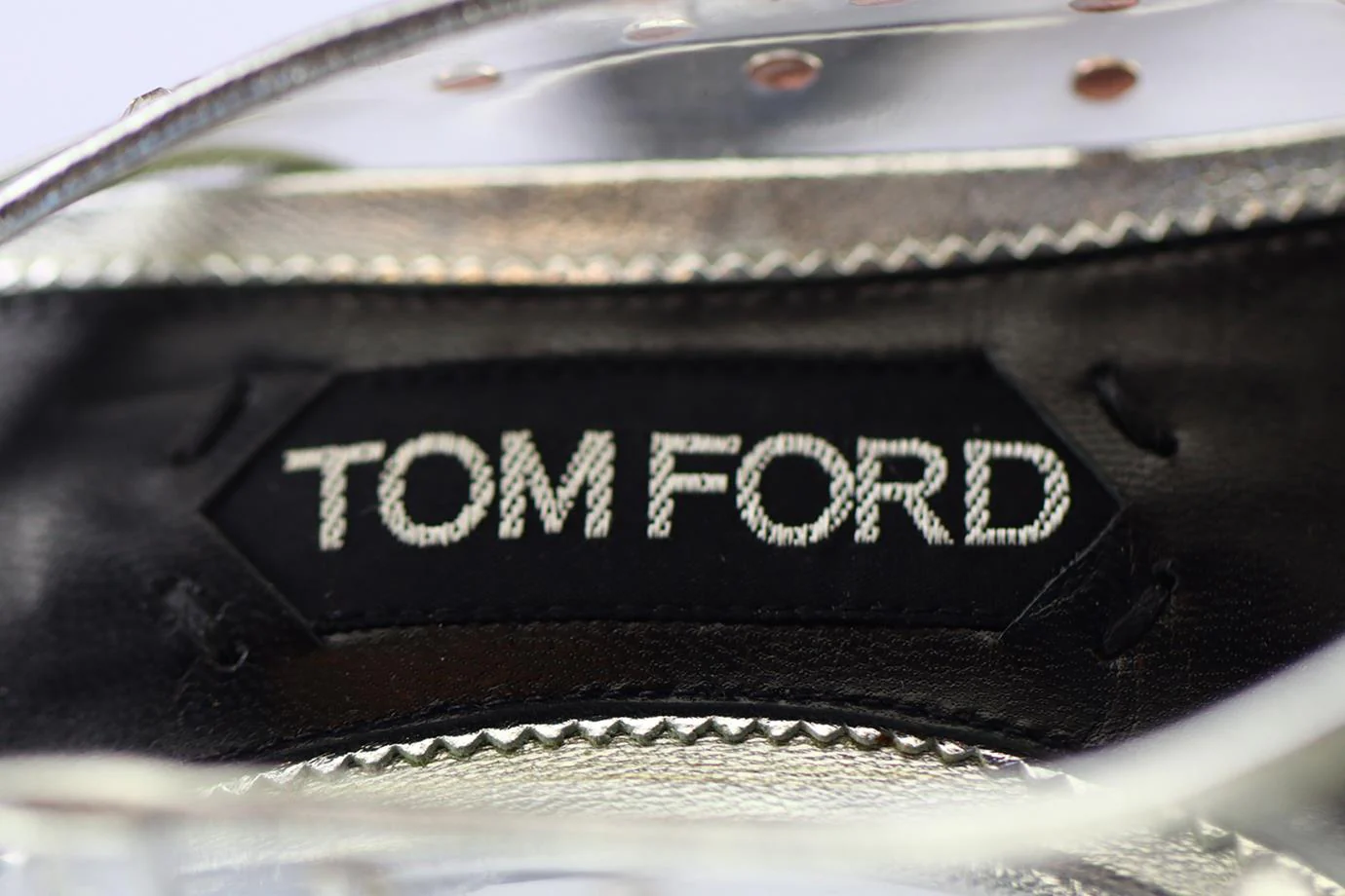 TOM FORD CRYSTAL EMBELLISHED PVC AND LEATHER SLINGBACK PUMPS EU 38 UK 5 US 8 - Image 6
