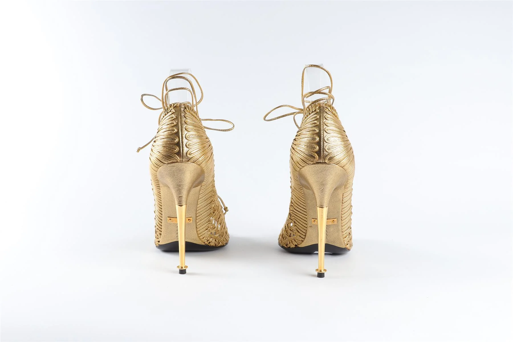 TOM FORD GOLD LEATHER SANDALS EU 38 UK 5 US 8 - Image 5