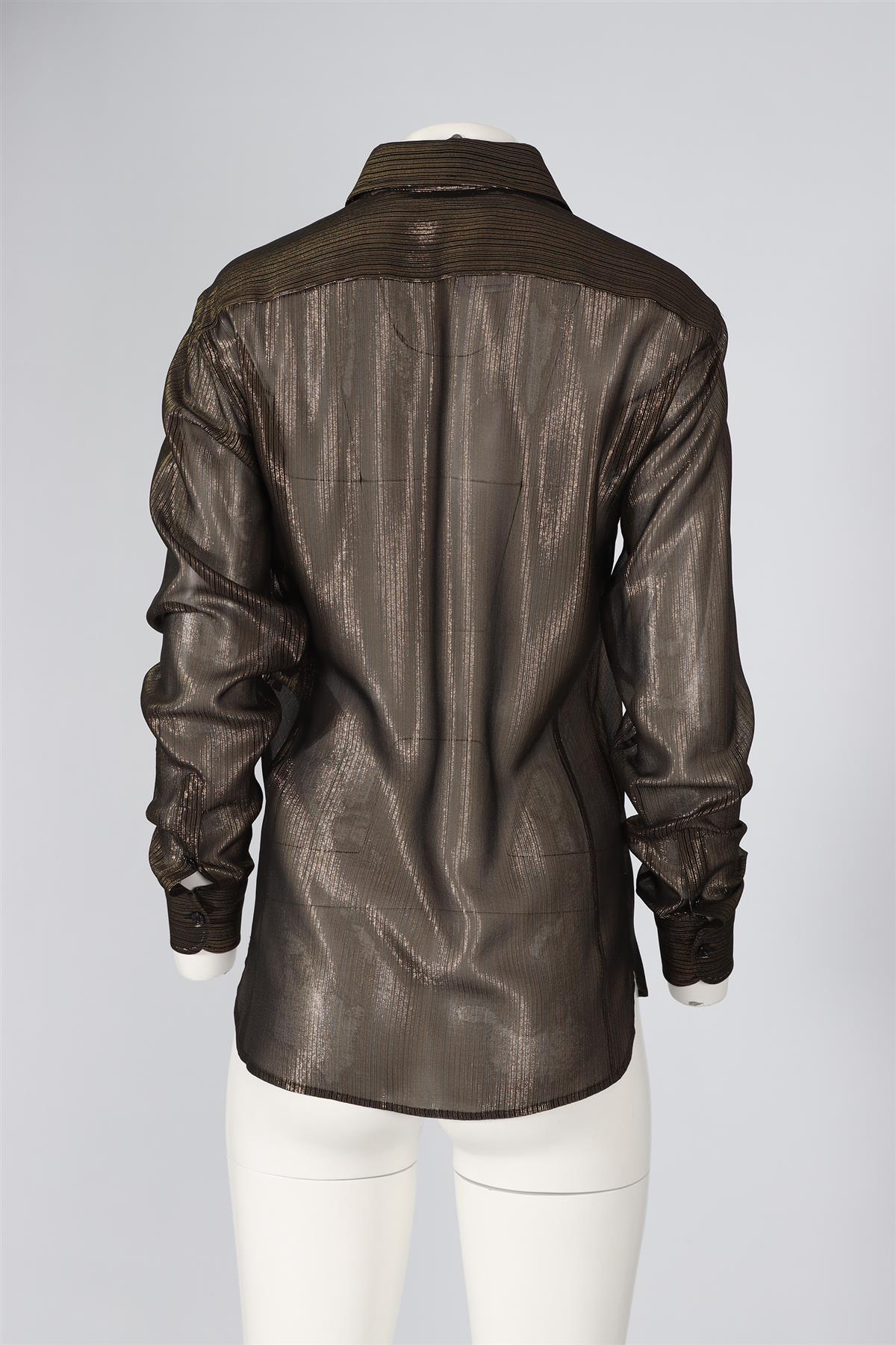 TOM FORD GOLD SILK BLEND SHIRT IT 38 UK 6 - Image 4