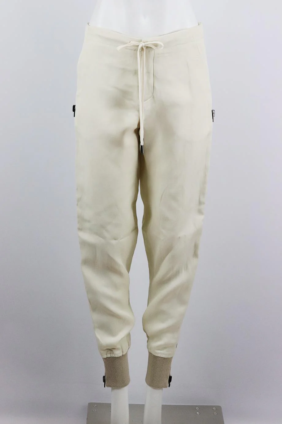 TOM FORD LINEN BLEND TAPERED PANTS IT 38 UK 6 - Image 2