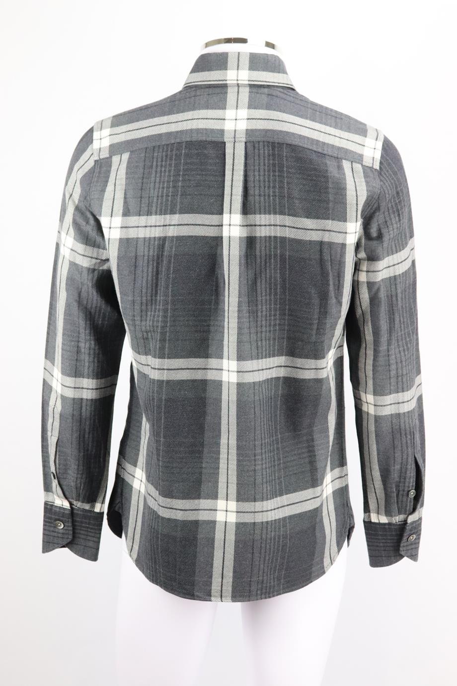 TOM FORD MEN'S CHECKED COTTON FLANNEL SHIRT IT 50 UK/US CHEST 40 - Image 3