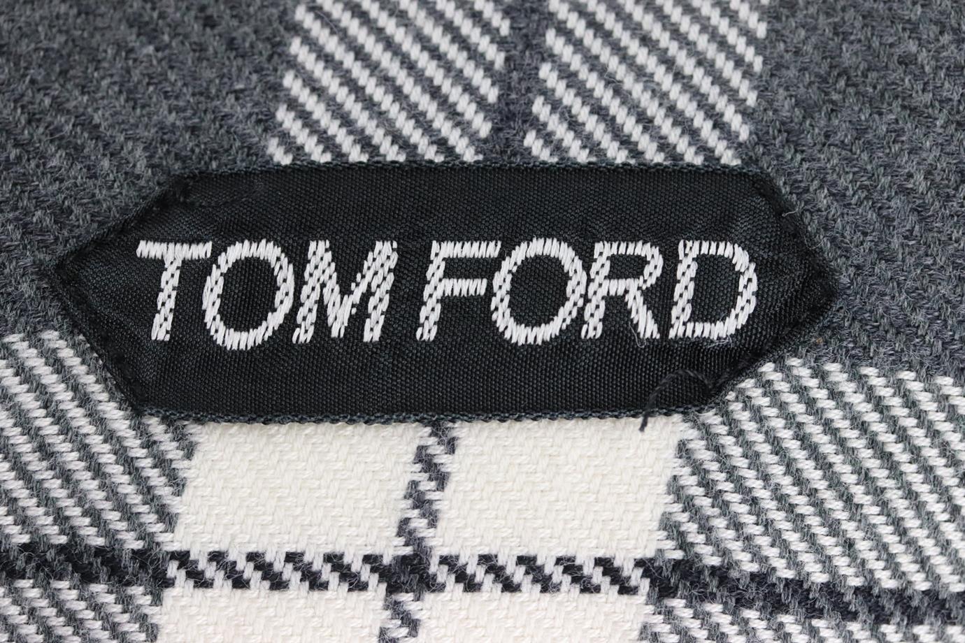 TOM FORD MEN'S CHECKED COTTON FLANNEL SHIRT IT 50 UK/US CHEST 40 - Image 4