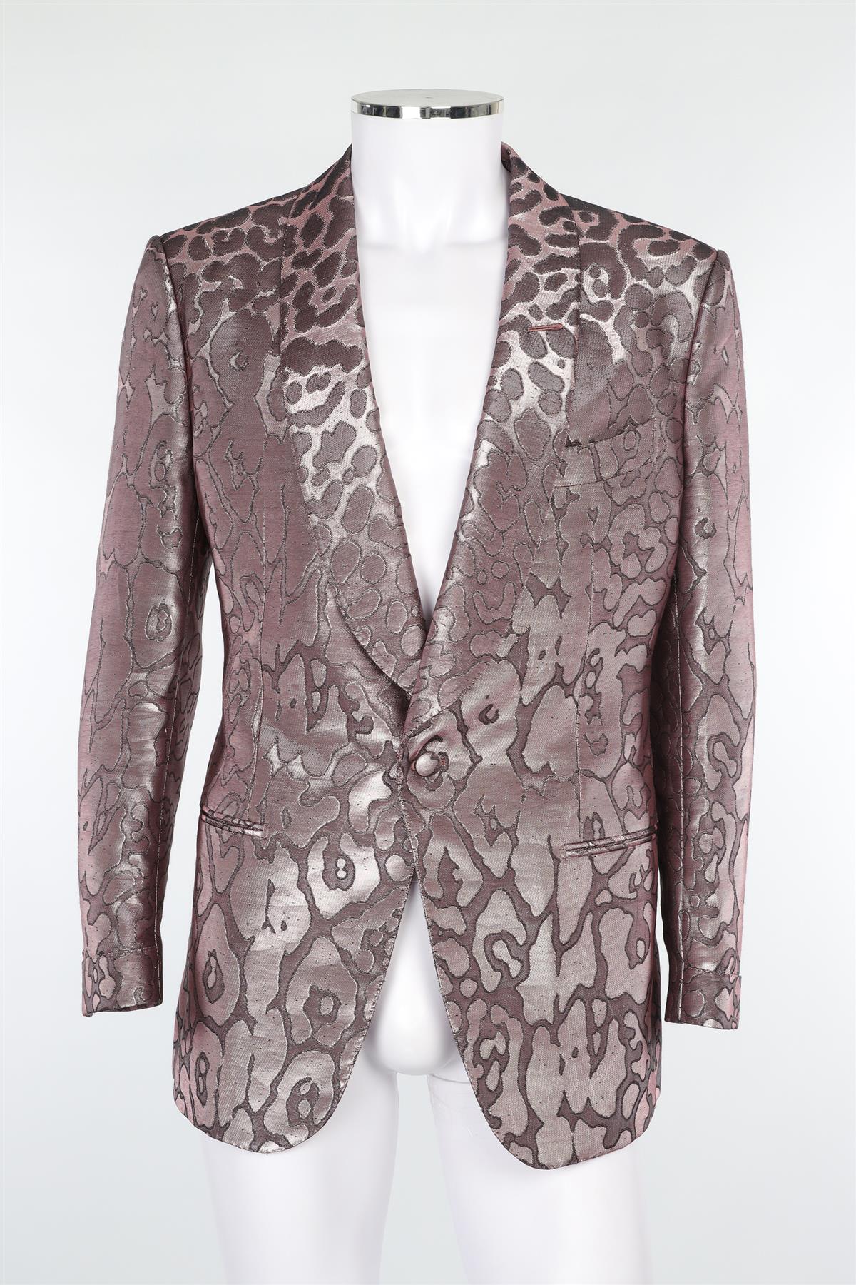 TOM FORD PINK MEN'S SATIN BLAZER IT 54 UK 44 - Image 2