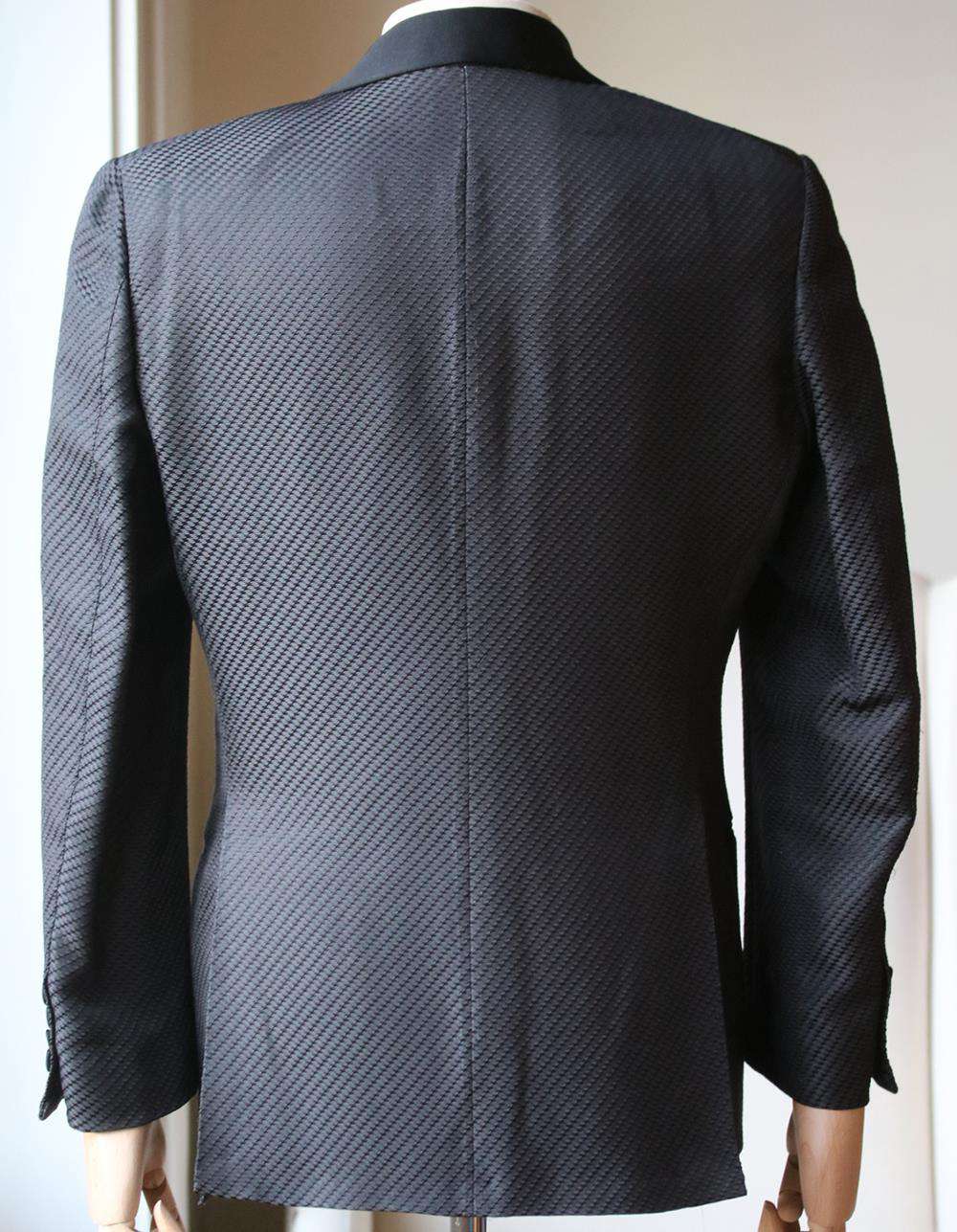 TOM FORD TEXTURED SATIN TRIMMED DINNER JACKET IT 46 UK 36 - Image 3