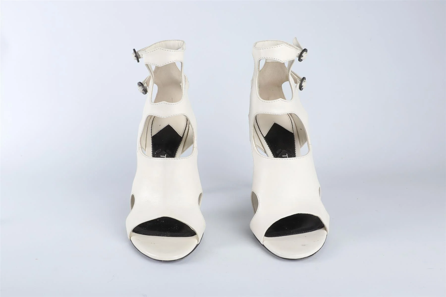 TOM FORD WHITE LEATHER SANDALS EU 37 UK 4 US 7 - Image 3