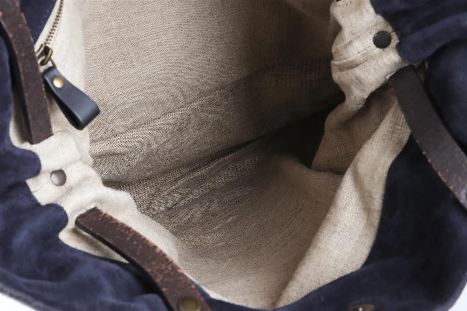 TOMAS MAIER NAVY SUEDE TOTE BAG - Image 11