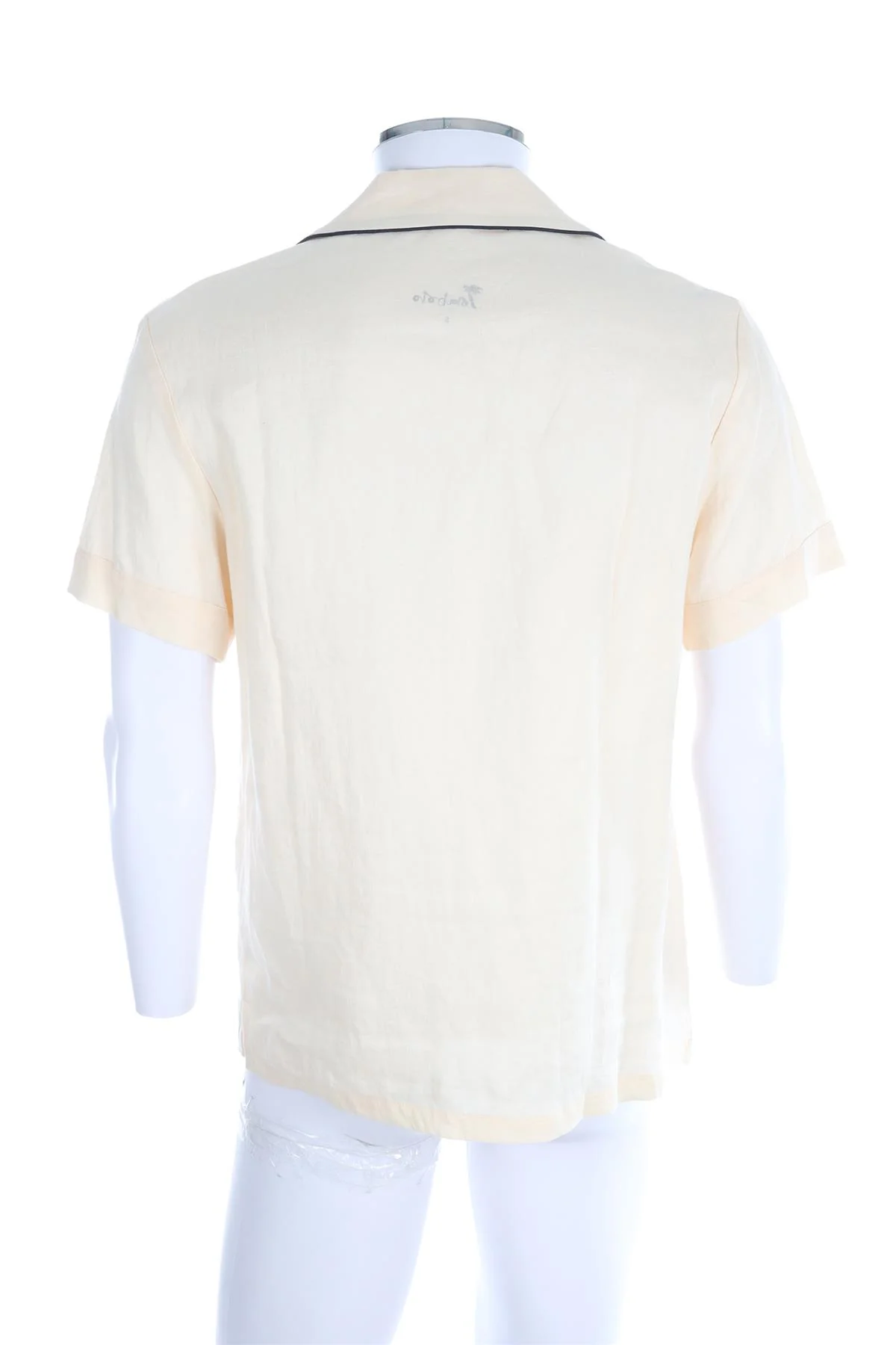 TOMBOLO CREAM MENS LINEN SHIRT SMALL - Image 4