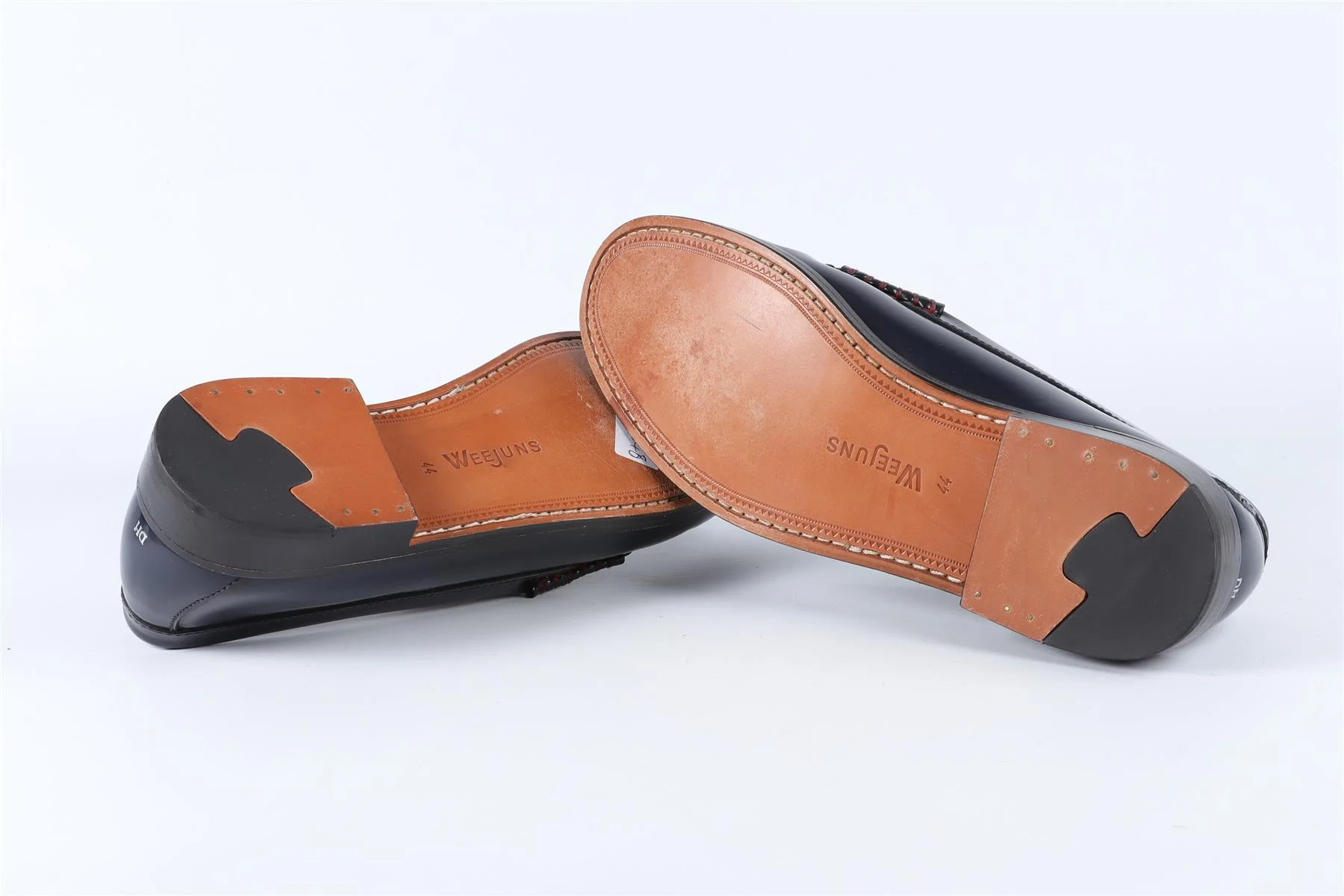 TOMMY HILFIGER X G.H.BASS NAVY MEN'S LEATHER LOAFERS EU 44 UK 9 US 10 - Image 6