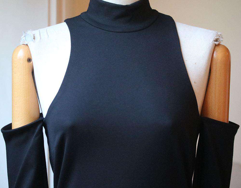 TORN BY RONNY KOBO ALI COLD SHOULDER MIDI DRESS UK 10 - Image 4