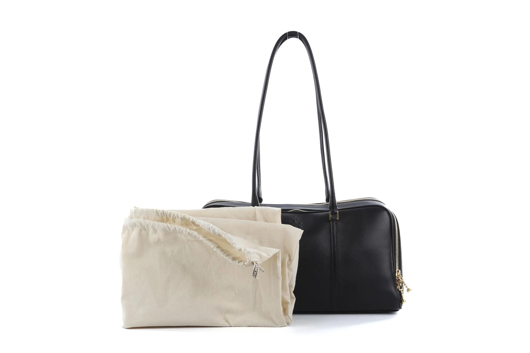 TORY BURCH BLACK MARSHMALLOW LEATHER TOTE BAG - Image 11