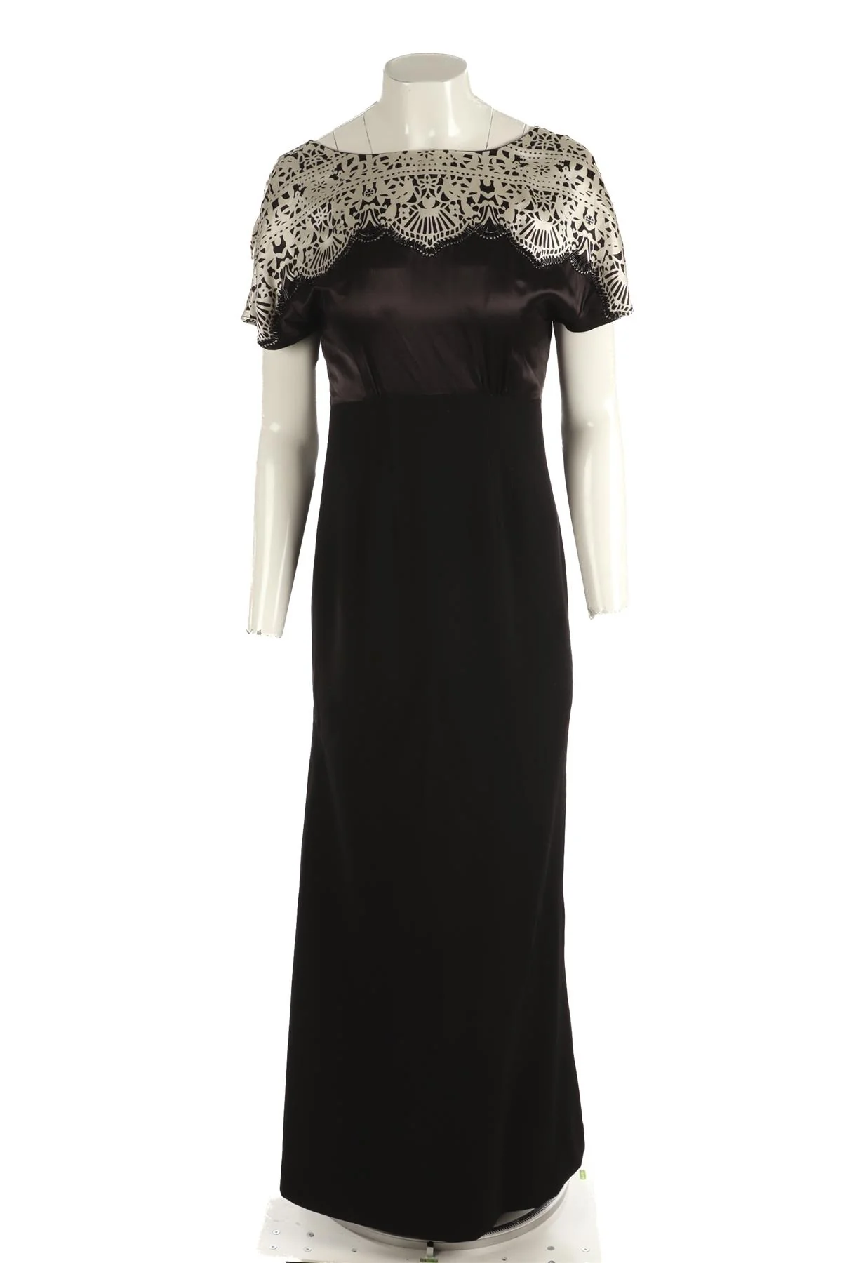 TORY BURCH BLACK SILK MAXI DRESS US 6 UK 10 - Image 2