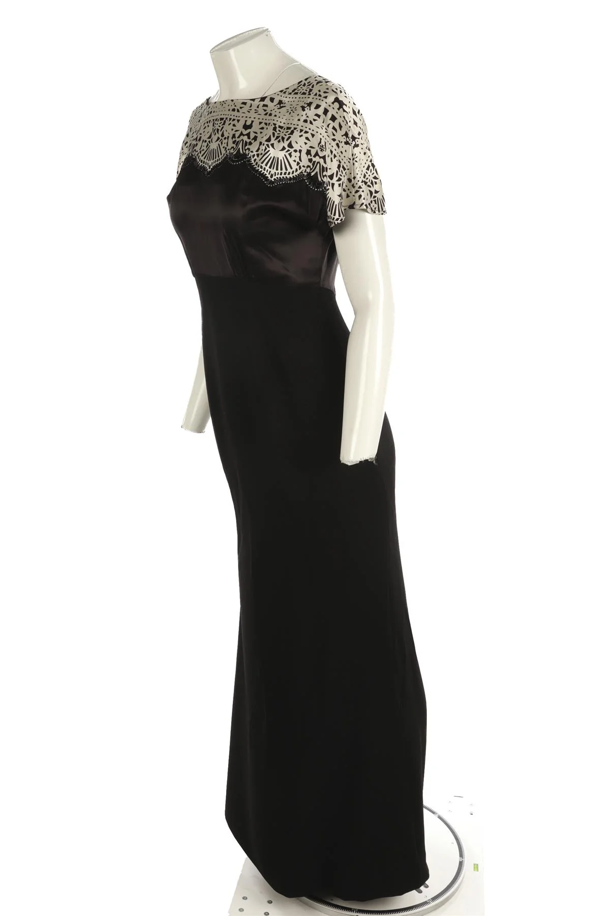 TORY BURCH BLACK SILK MAXI DRESS US 6 UK 10 - Image 3