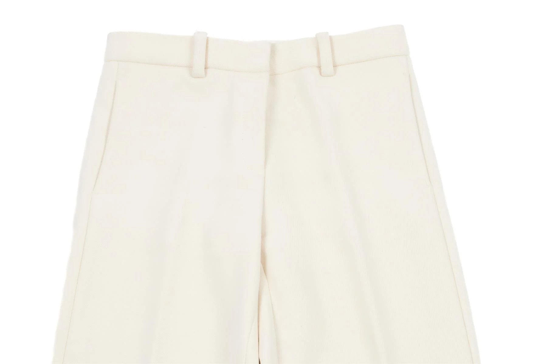 TORY BURCH CREAM WOVEN STRAIGHT LEG PANTS US 2 UK 6 - Image 3