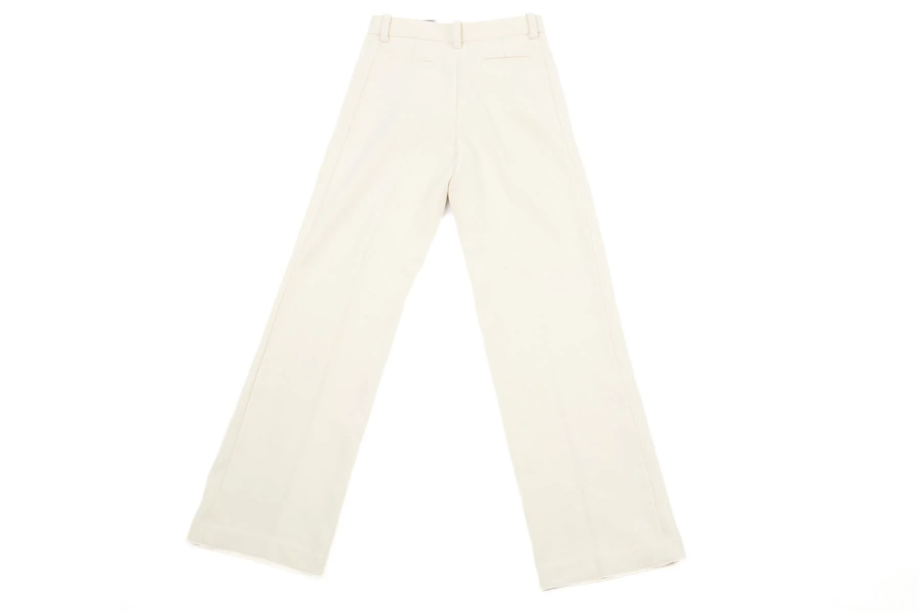 TORY BURCH CREAM WOVEN STRAIGHT LEG PANTS US 2 UK 6 - Image 4