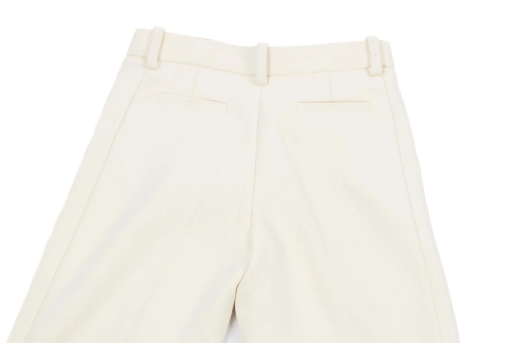 TORY BURCH CREAM WOVEN STRAIGHT LEG PANTS US 2 UK 6 - Image 5