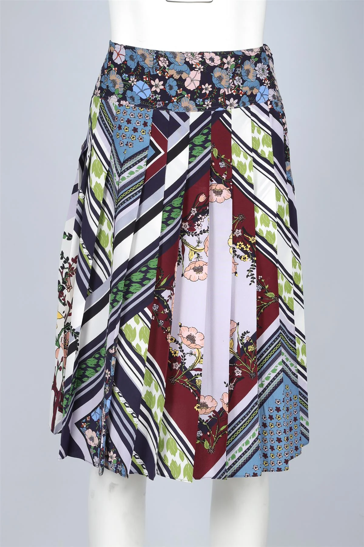 TORY BURCH MULTI SILK MIDI SKIRT US 8 UK 12 - Image 2