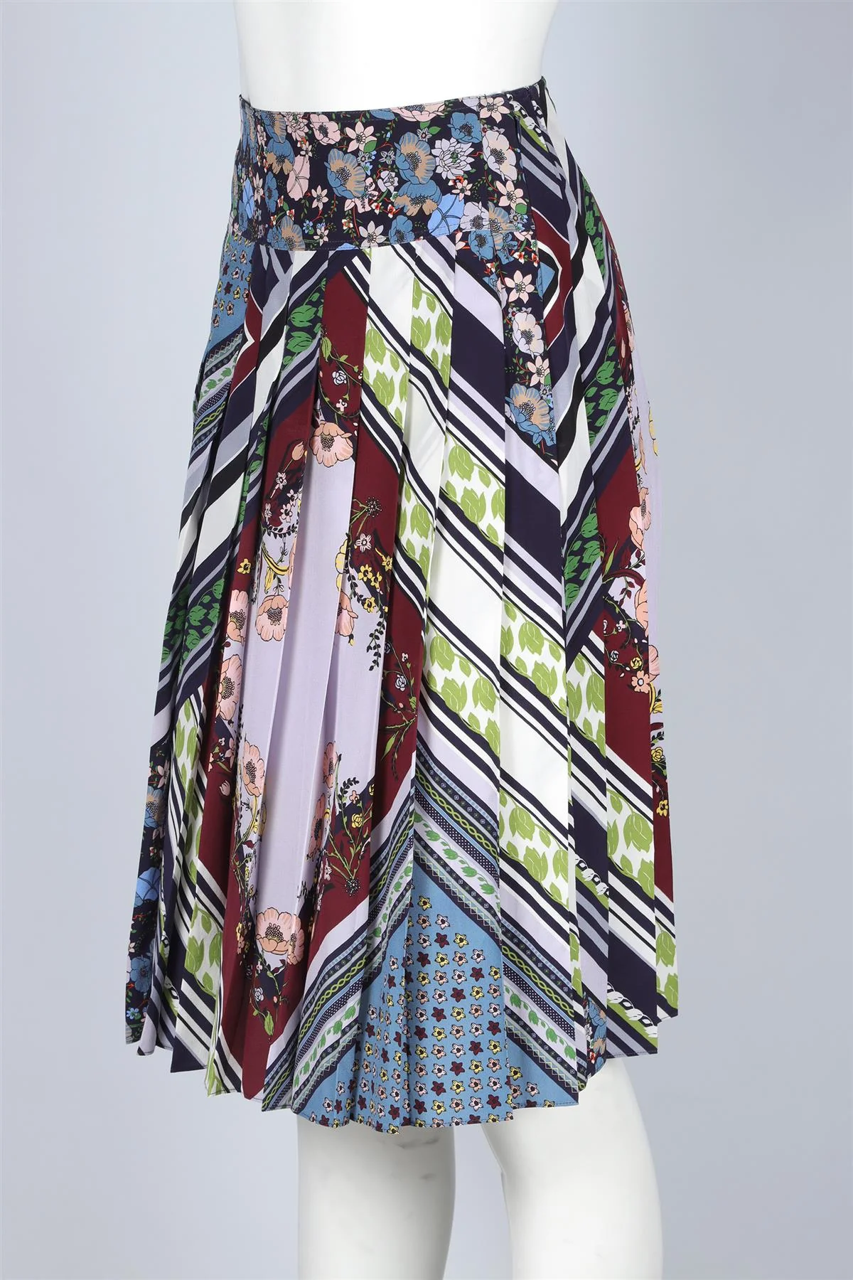 TORY BURCH MULTI SILK MIDI SKIRT US 8 UK 12 - Image 3
