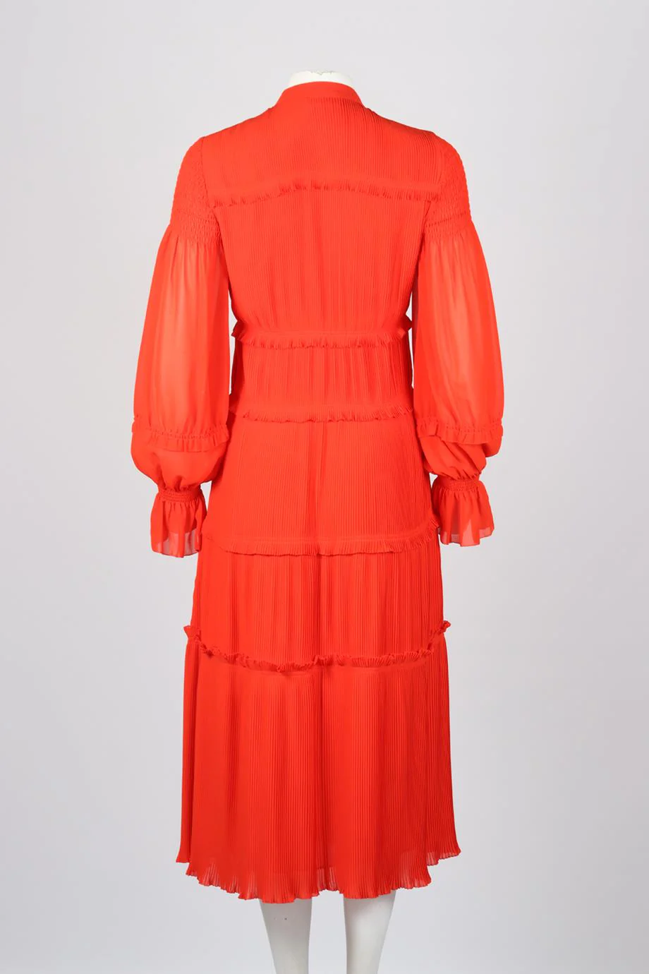 TORY BURCH PLEATED CREPE MIDI DRESS US 2 UK 6 - Image 4