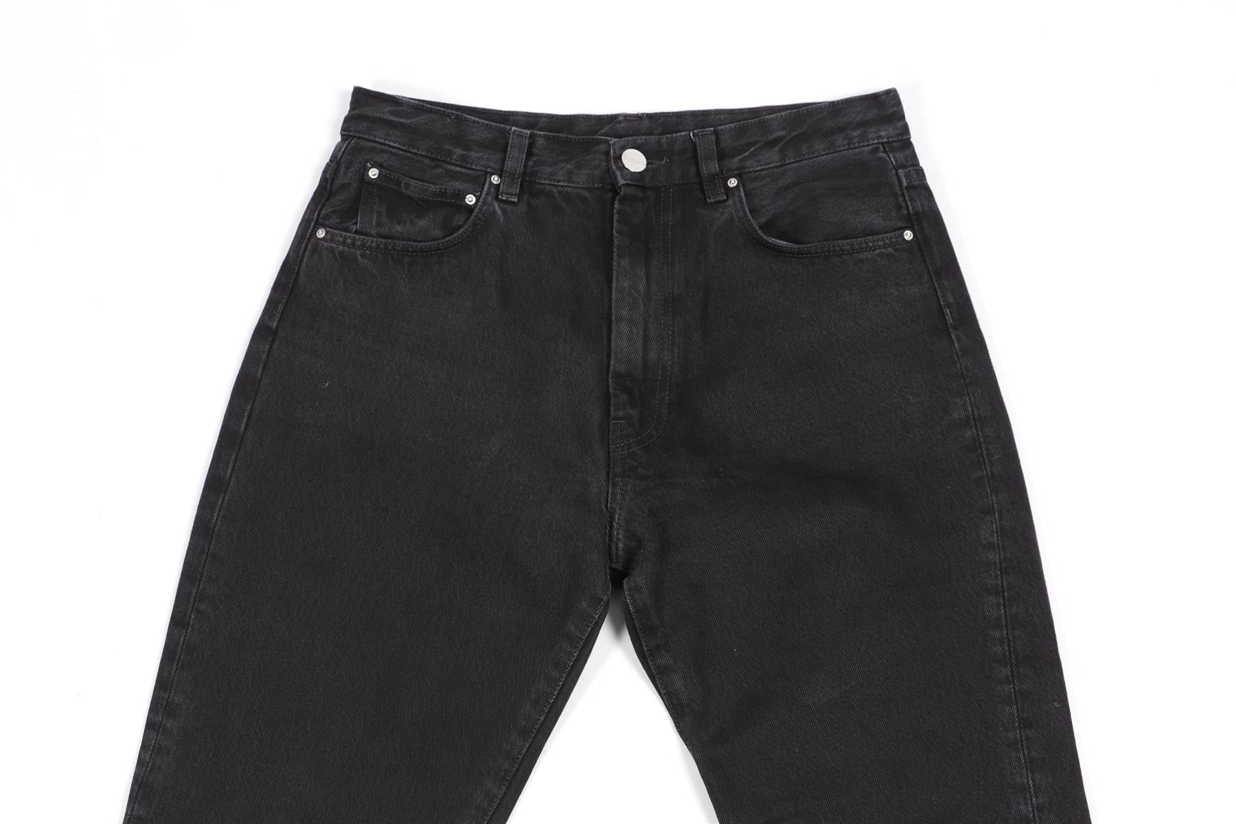 TOTEME BLACK HIGH RISE STRAIGHT LEG JEANS W28 UK 10 - Image 3