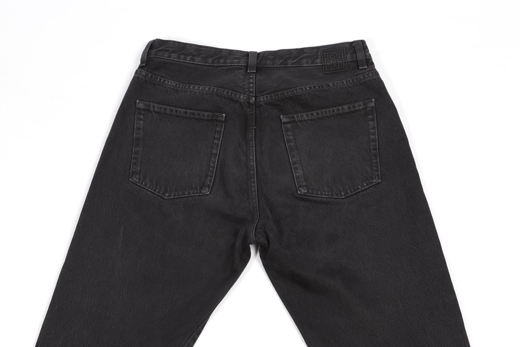 TOTEME BLACK HIGH RISE STRAIGHT LEG JEANS W28 UK 10 - Image 5