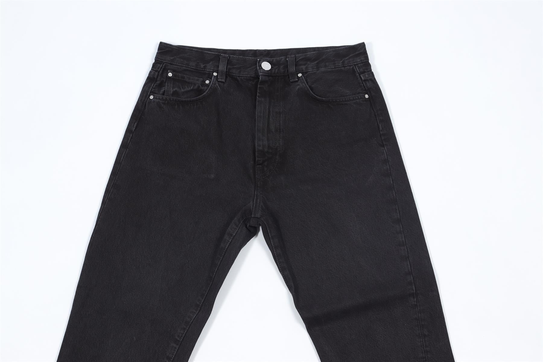 TOTEME BLACK HIGH RISE STRAIGHT LEG JEANS W28 UK 10 - Image 3