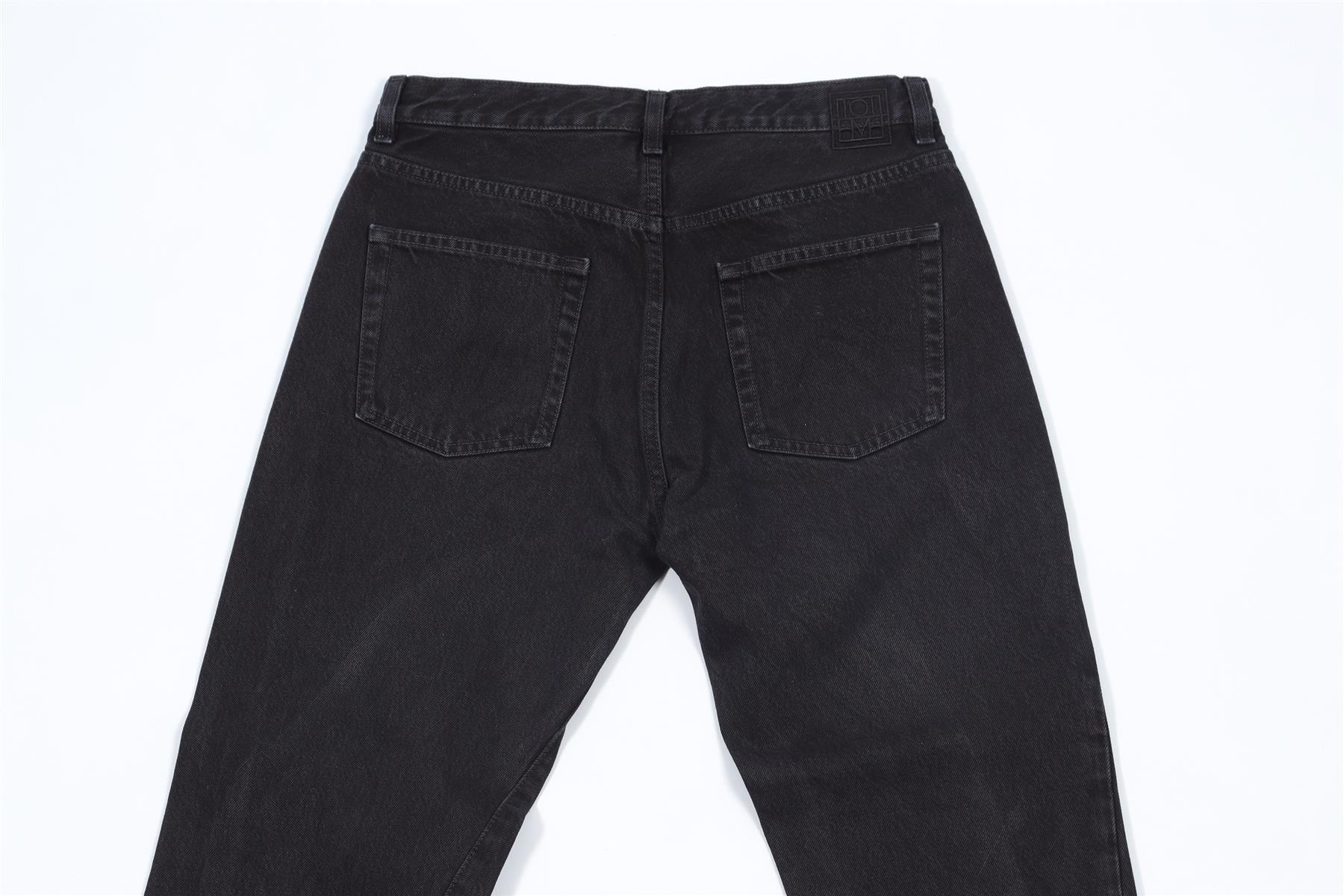 TOTEME BLACK HIGH RISE STRAIGHT LEG JEANS W28 UK 10 - Image 5