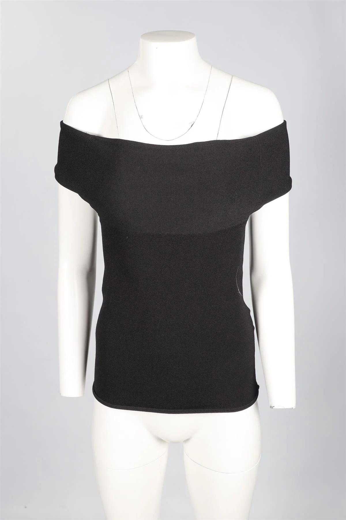 TOTEME BLACK KNIT TOP MEDIUM - Image 2