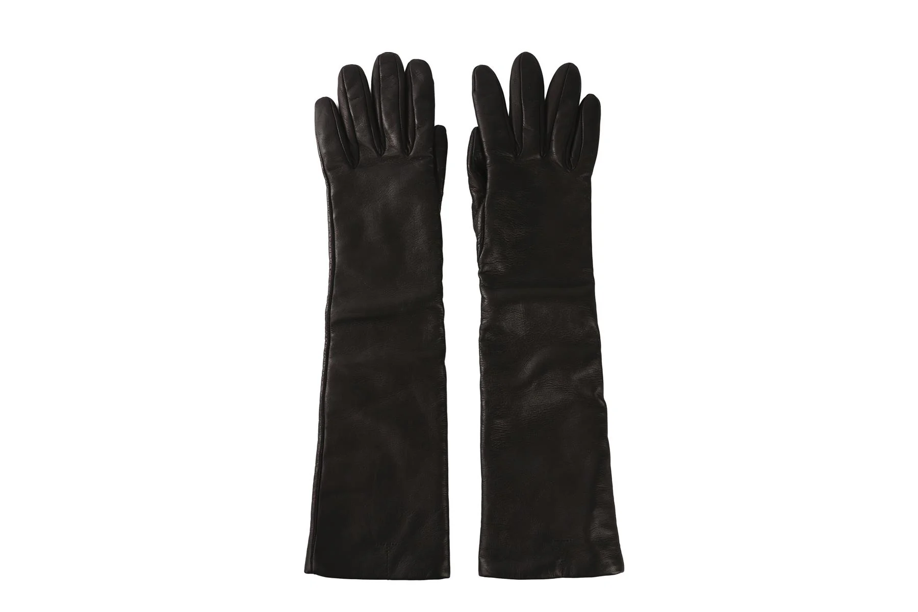 TOTEME BLACK LEATHER GLOVES SMALL - Image 2