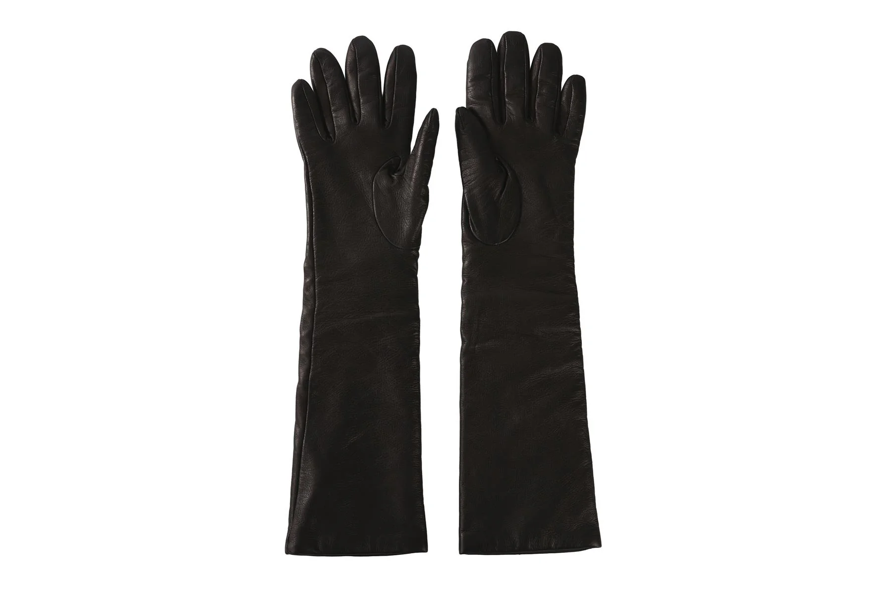 TOTEME BLACK LEATHER GLOVES SMALL - Image 4