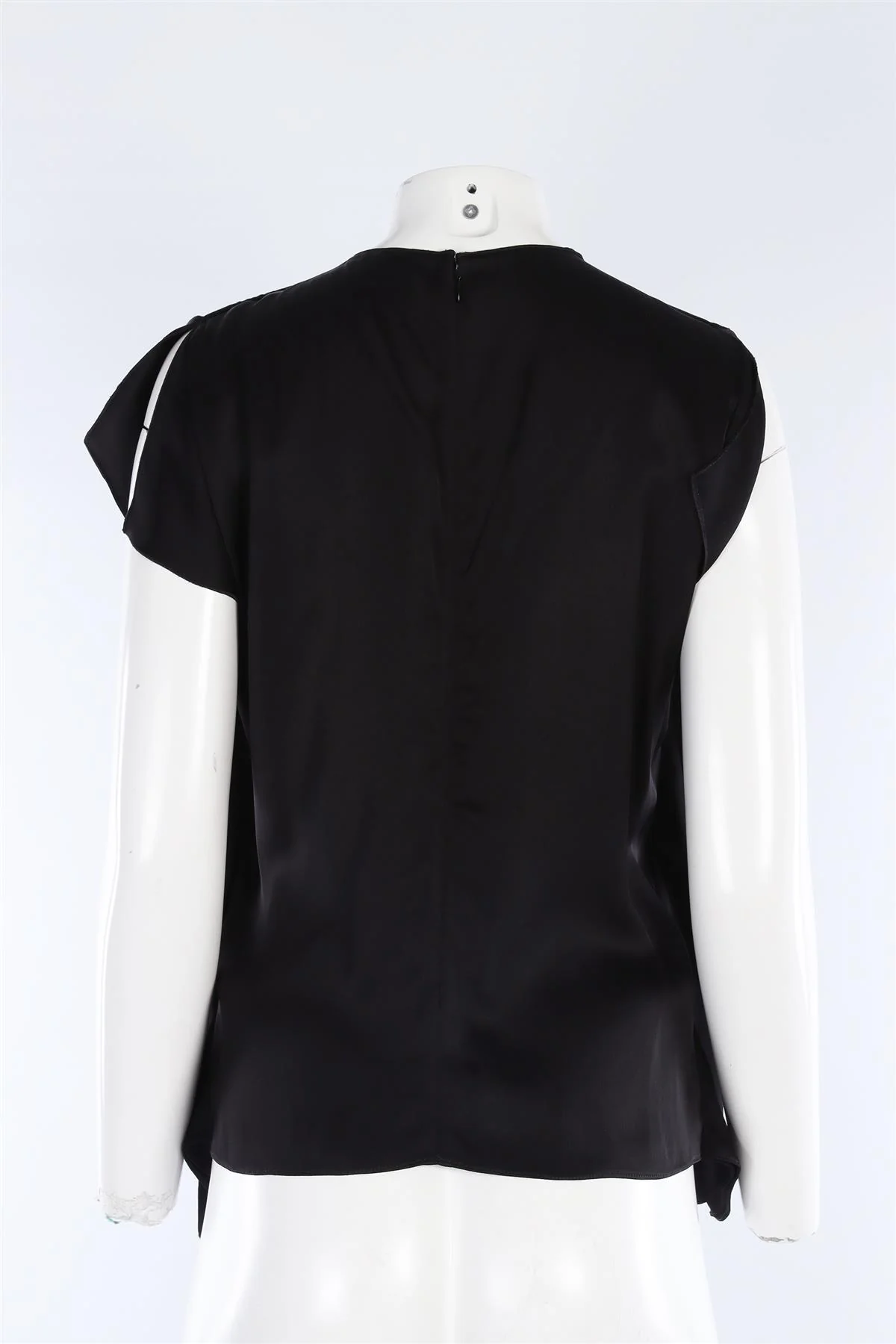 TOTEME BLACK SATIN TOP FR 36 UK 8 - Image 4