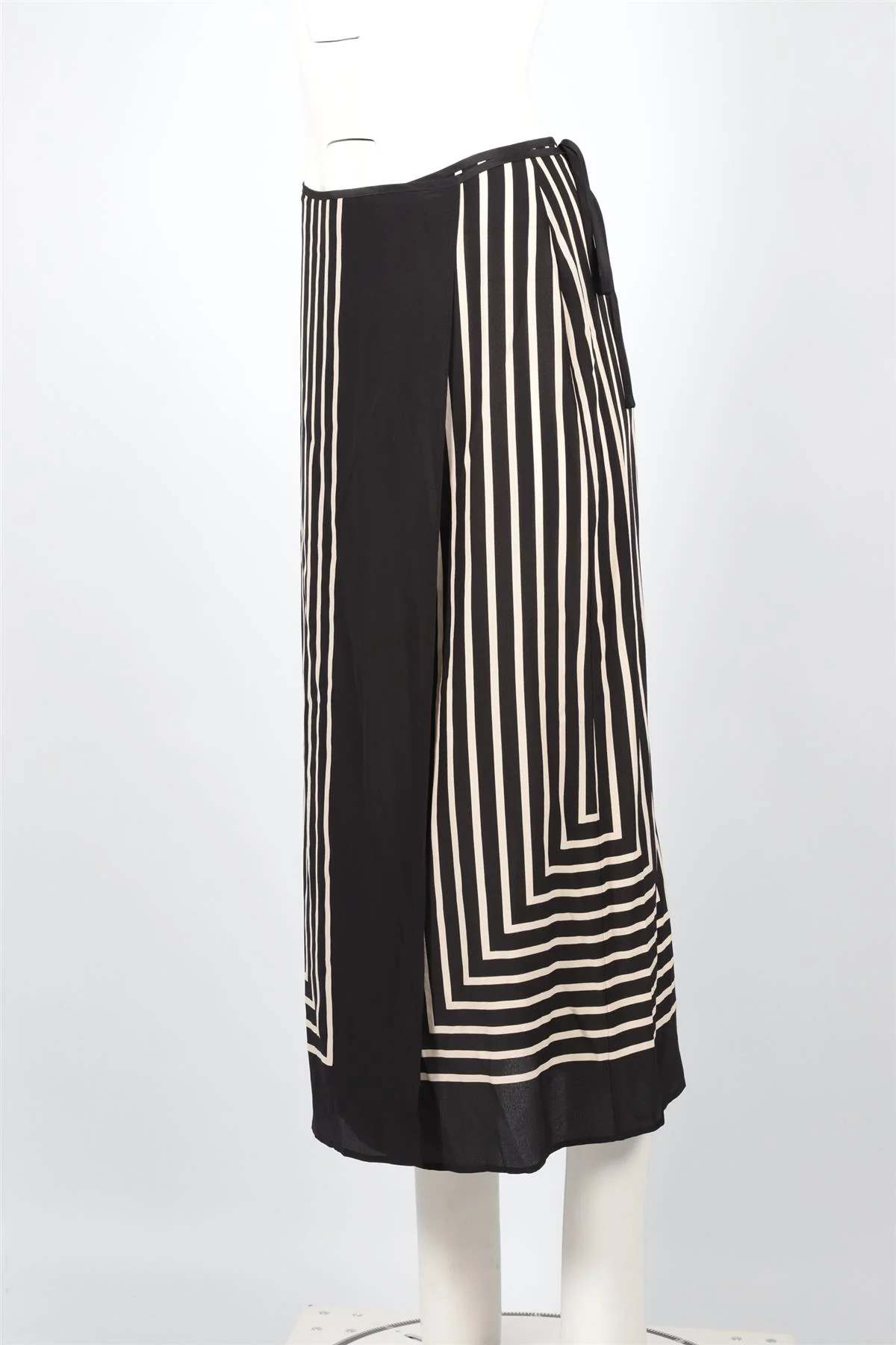 TOTEME BLACK SILK MIDI SKIRT UK 12 - Image 3