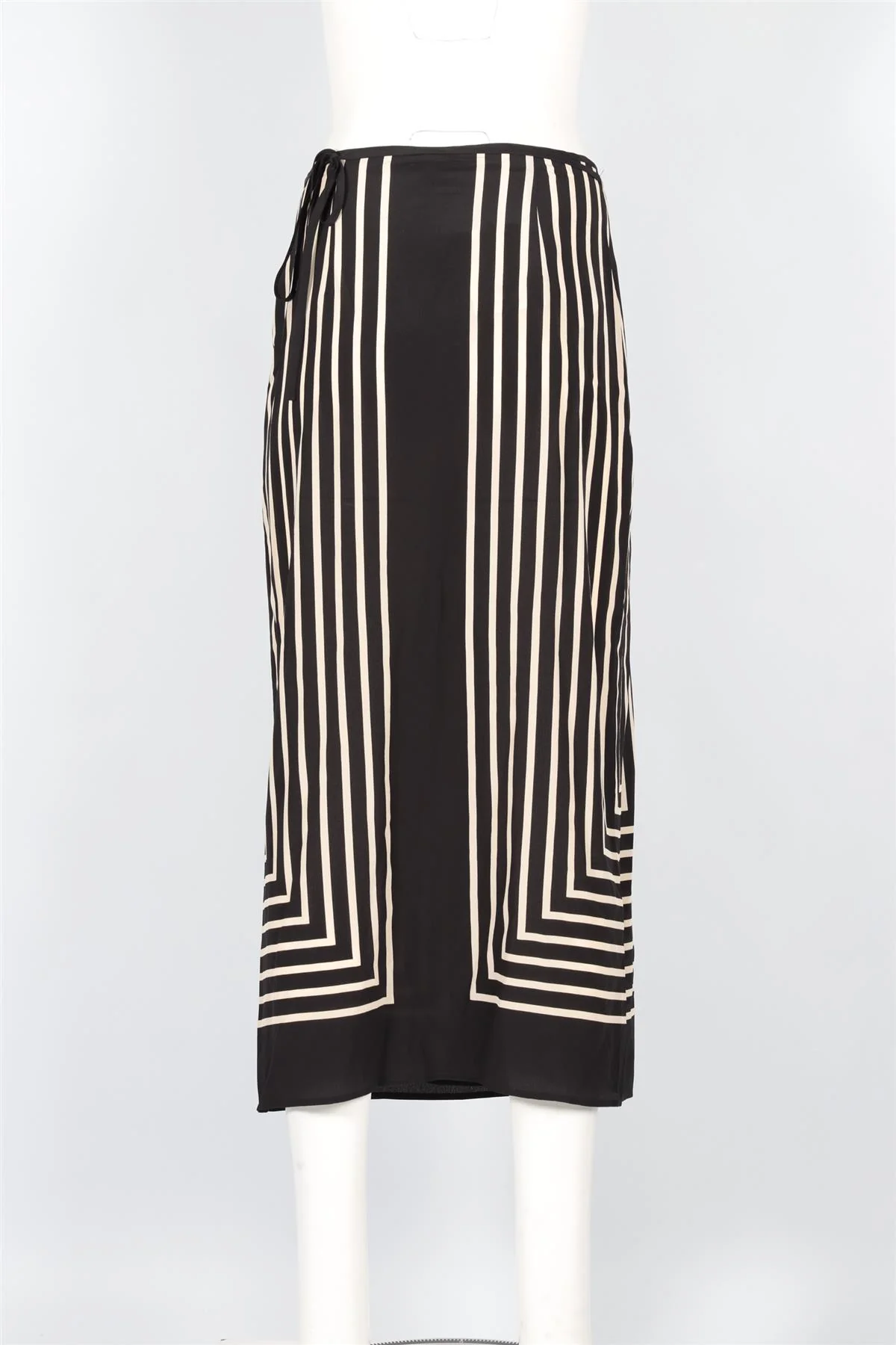 TOTEME BLACK SILK MIDI SKIRT UK 12 - Image 4