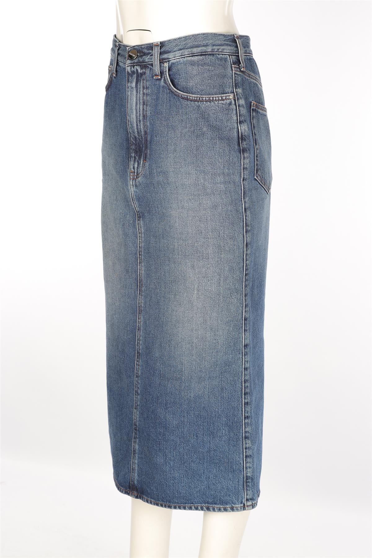TOTEME BLUE DENIM MAXI SKIRT MEDIUM - Image 3