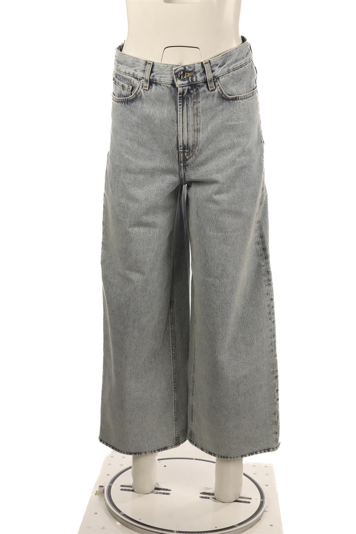 TOTEME BLUE HIGH RISE WIDE LEG PANTS W27 UK 8-10 - Image 2