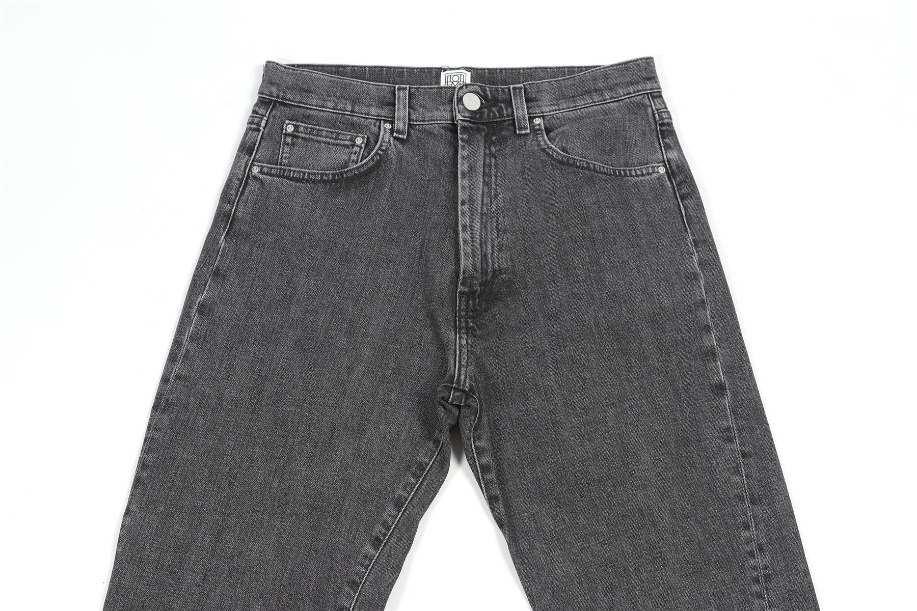 TOTEME GREY HIGH RISE STRAIGHT LEG JEANS W28 UK 10 - Image 3