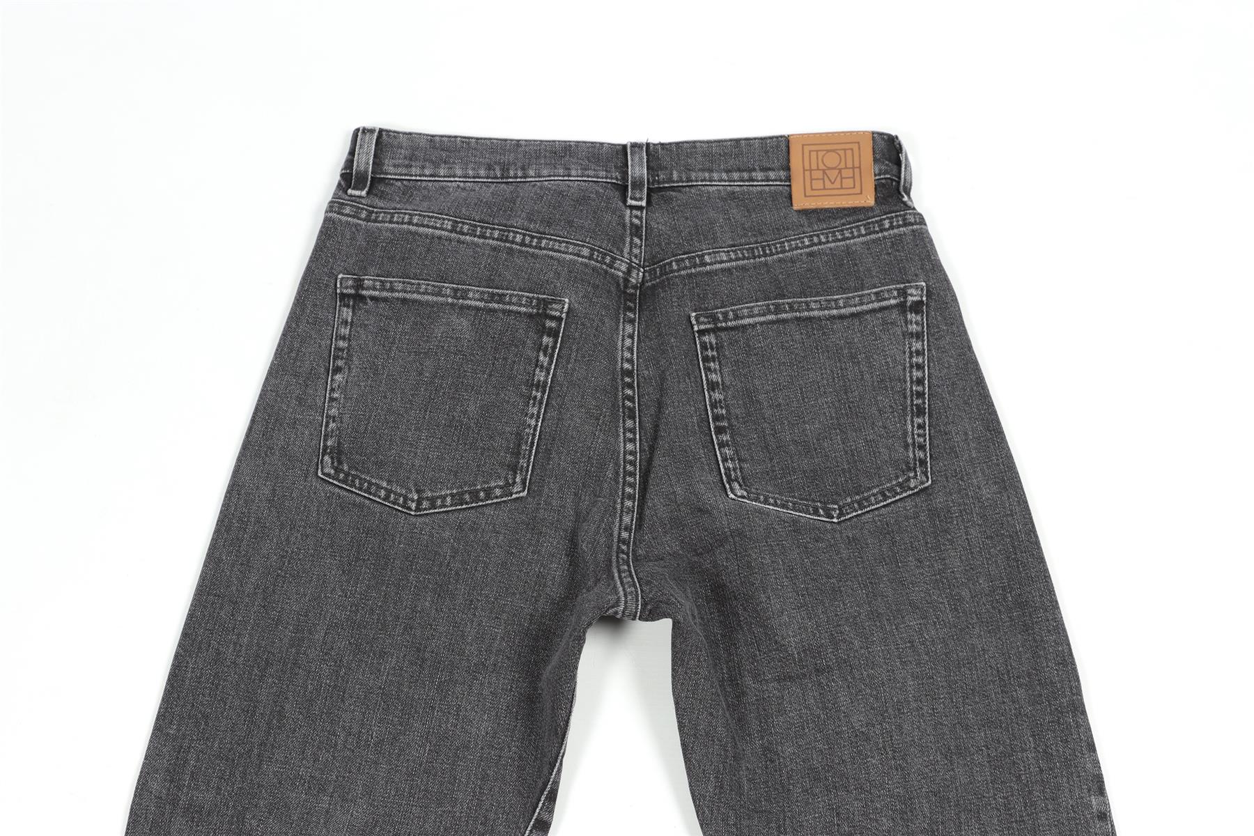 TOTEME GREY HIGH RISE STRAIGHT LEG JEANS W28 UK 10 - Image 5