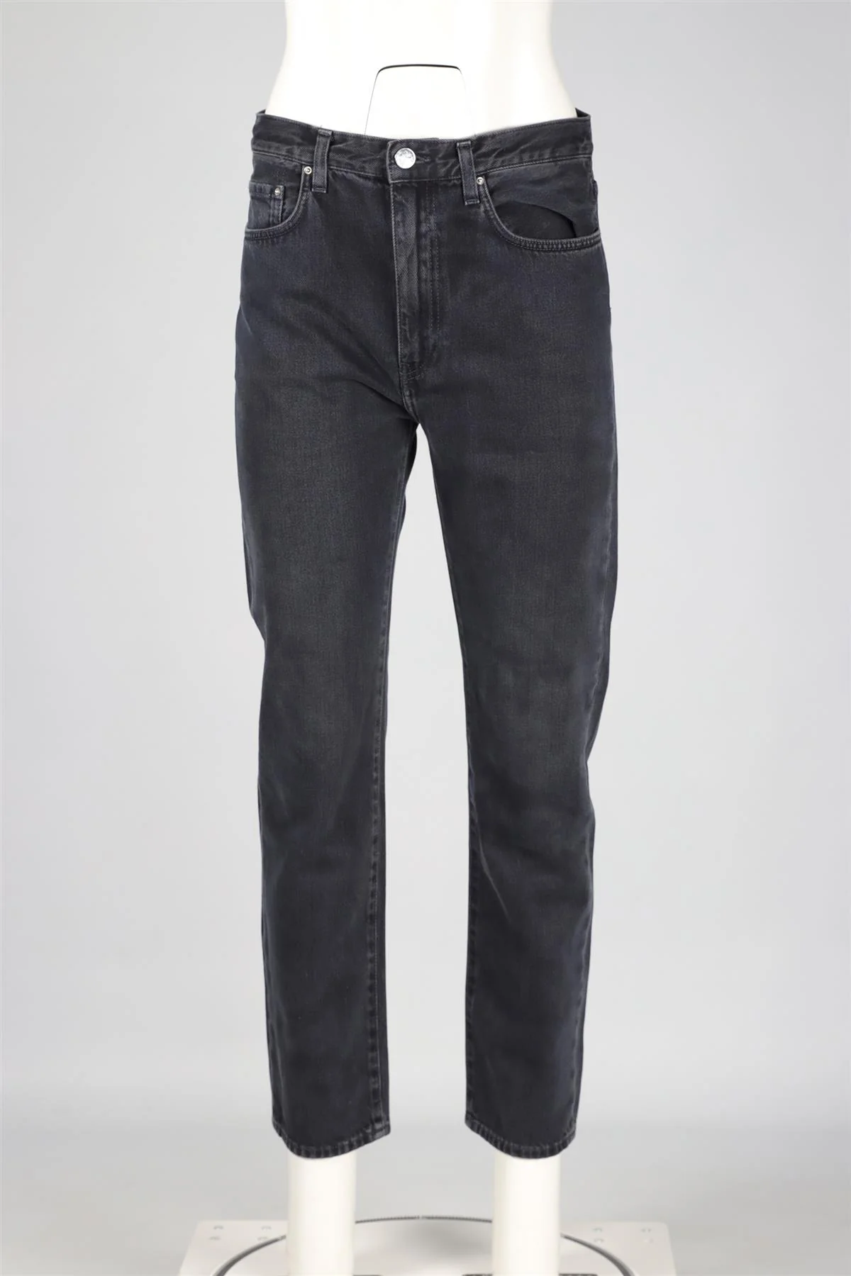 TOTEME GREY HIGH RISE STRAIGHT LEG JEANS W29 UK 10-12 - Image 2