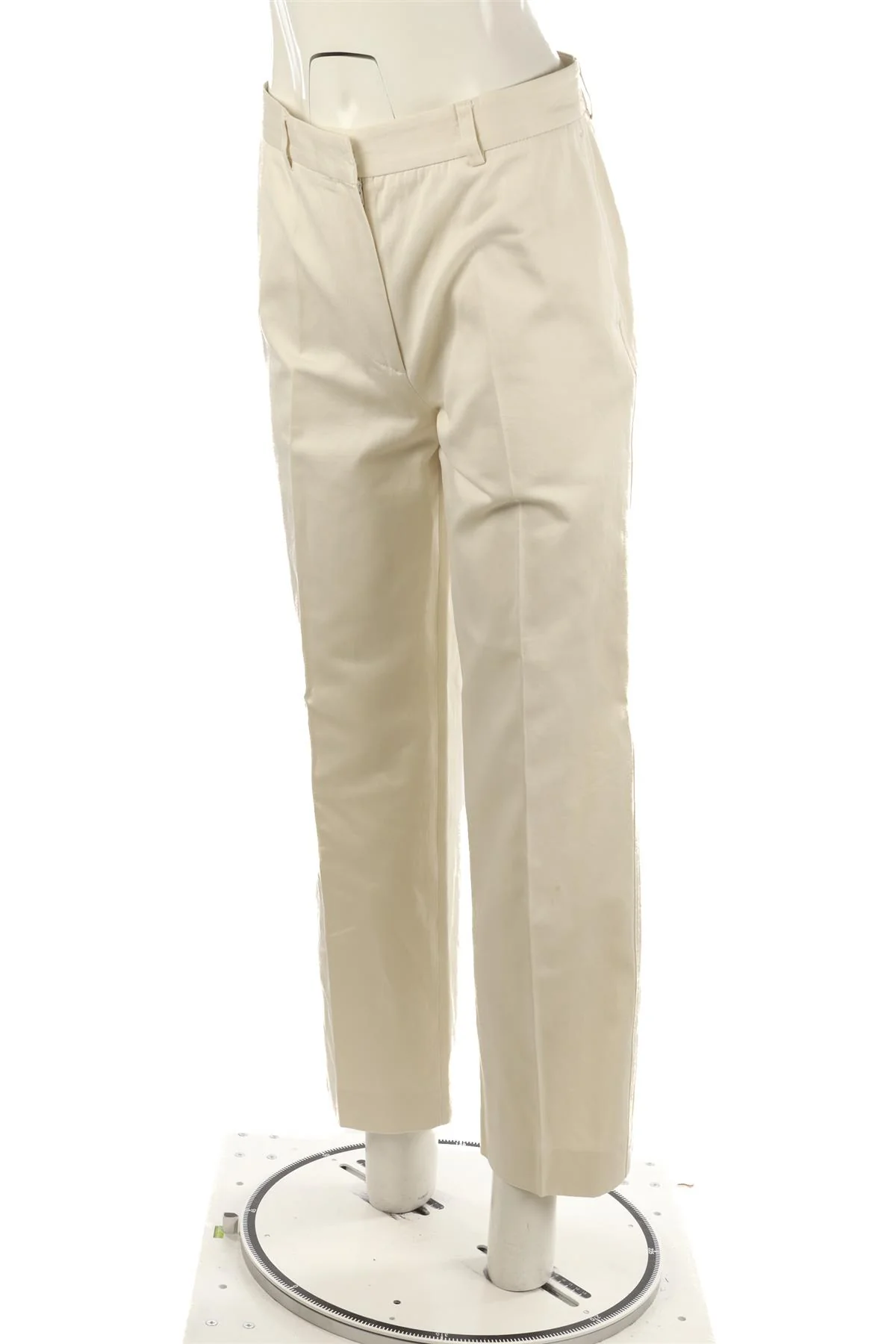 TOTEME IVORY SATIN STRAIGHT LEG PANTS IT 36 UK 4 - Image 3
