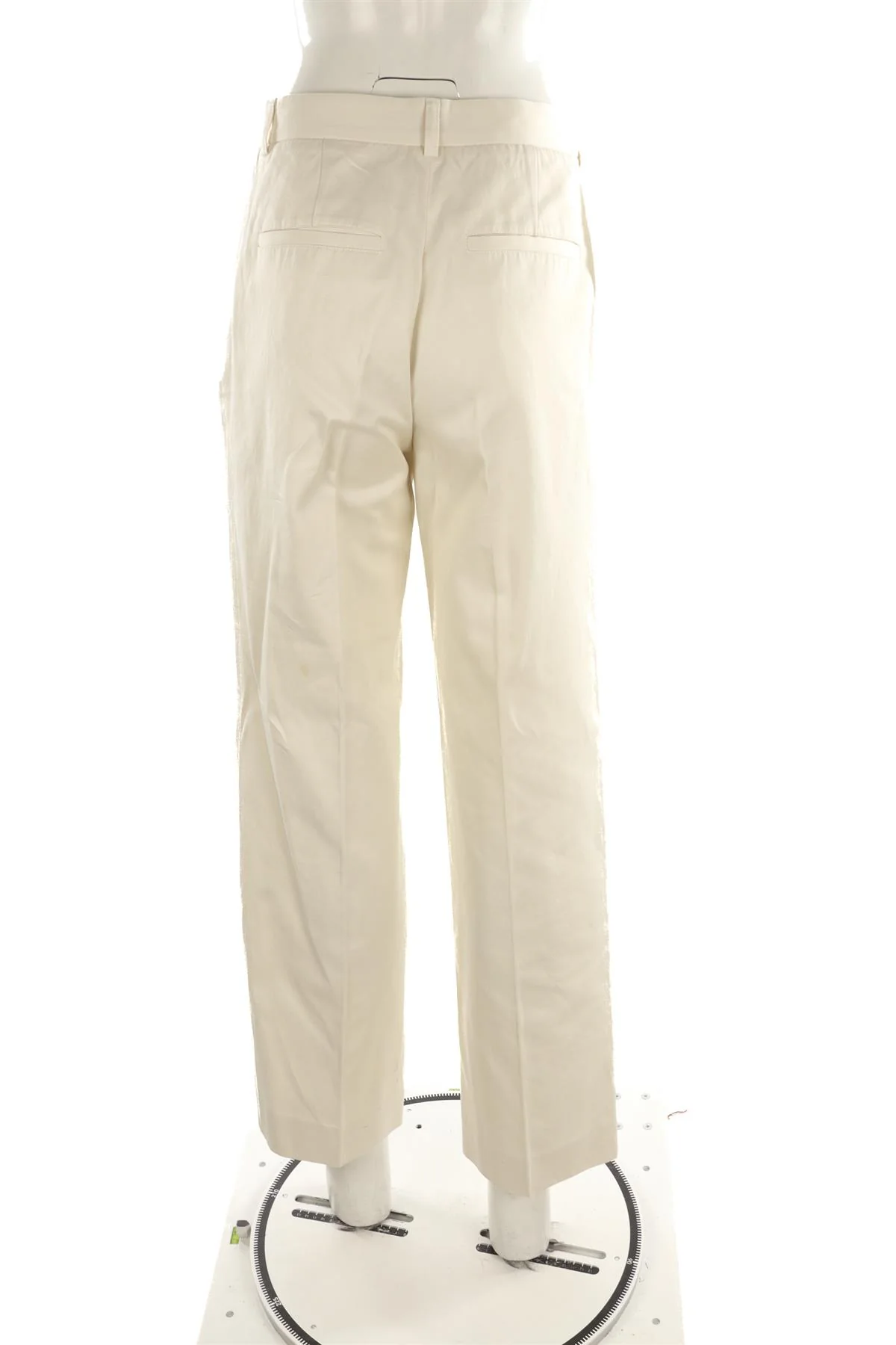 TOTEME IVORY SATIN STRAIGHT LEG PANTS IT 36 UK 4 - Image 4