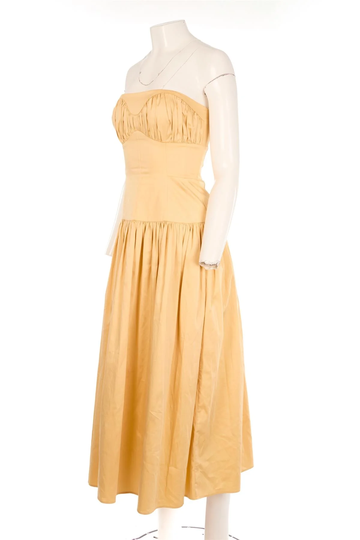 TOVE YELLOW COTTON DRESS IT 36 UK 4 - Image 3