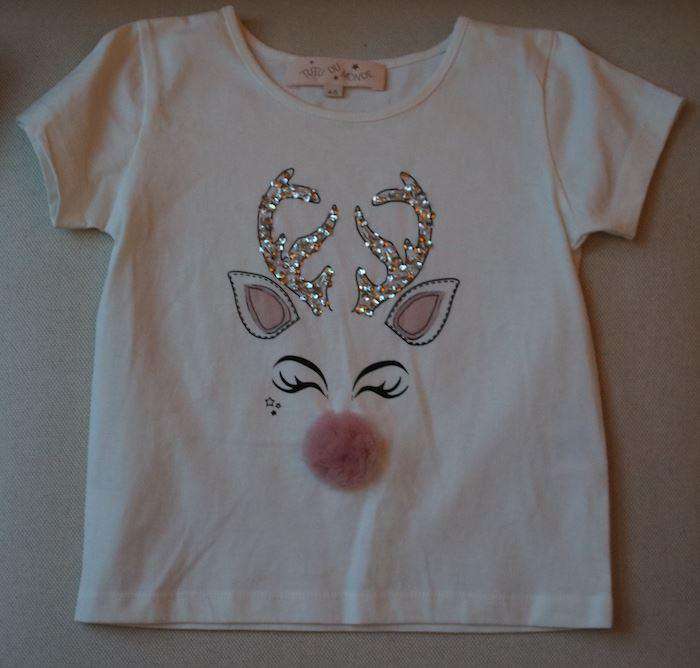 TUTU DU MONDE GIRLS REINDEER T-SHIRT 4-5 YEARS - Image 2
