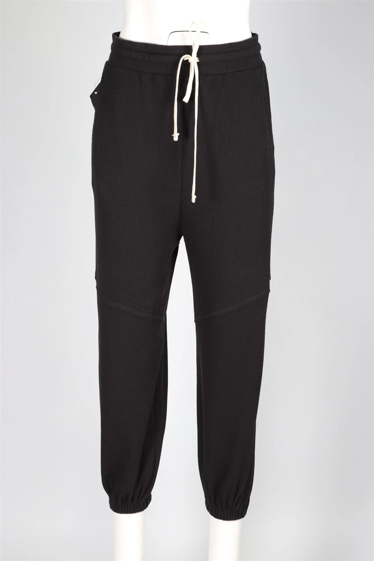 TWENTY MONTREAL BLACK COTTON TRACK PANTS MEDIUM - Image 2