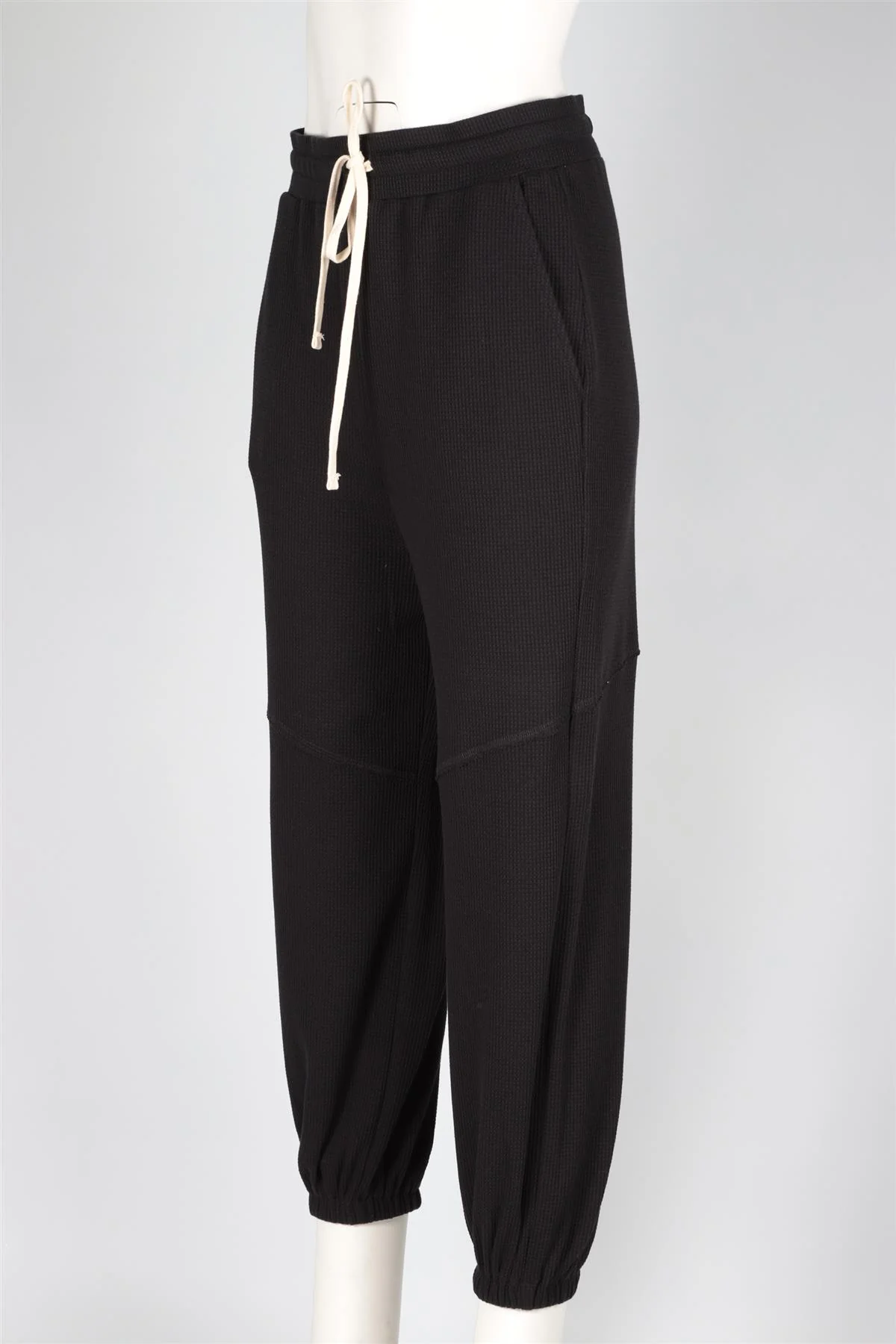 TWENTY MONTREAL BLACK COTTON TRACK PANTS MEDIUM - Image 3