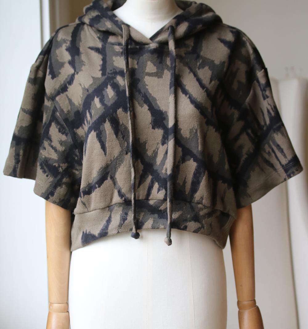 TWENTY MONTREAL HYPER REALITY CROPPED TIE DYED COTTON HOODIE LARGE - Image 2