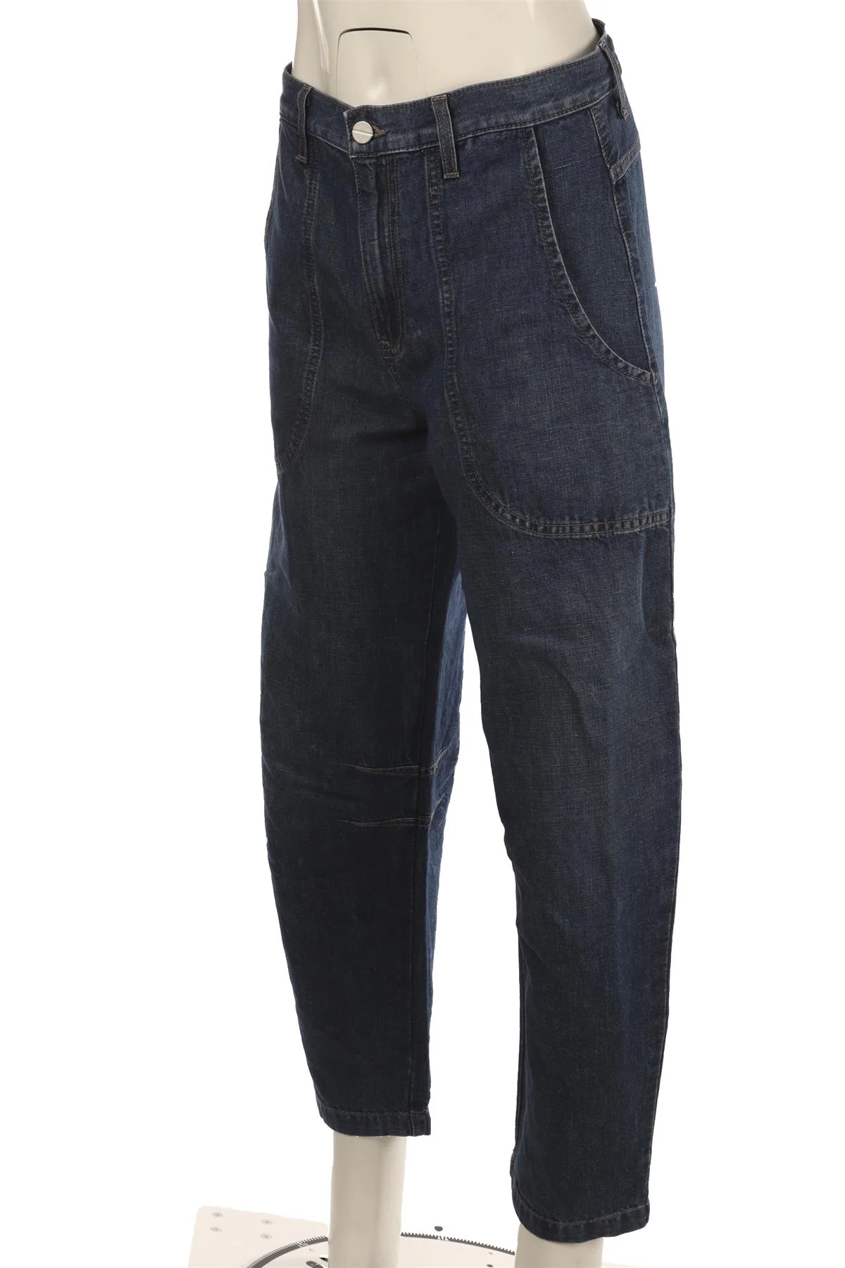 TWP BLUE HIGH RISE BARREL LEG JEANS W25 UK 6-8 - Image 3
